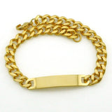 Stainless Steel ID Bracelet Punk Rock Jewelry