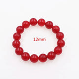 15 Style Natural Stone Jades Crystal 12mm Beaded Bracelet Women Gift Charm