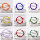 15 Style Natural Stone Jades Crystal 12mm Beaded Bracelet Women Gift Charm