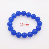 15 Style Natural Stone Jades Crystal 12mm Beaded Bracelet Women Gift Charm