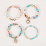 Ethnic Resin Beads Tassels Cuff Bracelet for Women