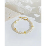 Freshwater Pearl Hand Jewelry Copper Square Bracelet for Women