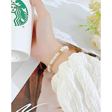 Freshwater Pearl Hand Jewelry Copper Square Bracelet for Women