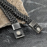 Punk Men Stainless Steel Double-row Keel Magnet Bracelet