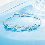 Geometric Square Zircon Bracelet Women Personalized Versatile Love Crystal Brace