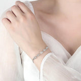 Geometric Square Zircon Bracelet Women Personalized Versatile Love Crystal Brace