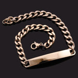 Stainless Steel Chain Link ID Bracelet Women's Jewelry