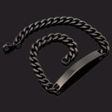 Stainless Steel Chain Link ID Bracelet Women's Jewelry