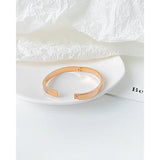 Zircon Bracelets Bangles Stainless Steel Cuff