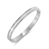 Zircon Bracelets Bangles Stainless Steel Cuff