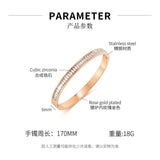 Zircon Bracelets Bangles Stainless Steel Cuff