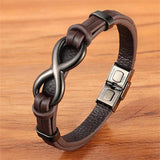 Love Symbol Unisex Leather Bracelet Braided Bangle