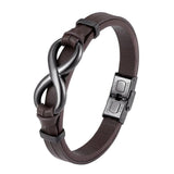 Love Symbol Unisex Leather Bracelet Braided Bangle
