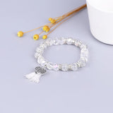 Crystal Resin Charm Bracelets Ladies Boho Jewelry Tassel Pendant