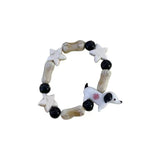 Vintage Cartoon Dog Ceramics Braid Bracelet for Women Girls