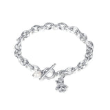 Vintage Freshwater Pearl Hand Jewelry Bracelet for Women
