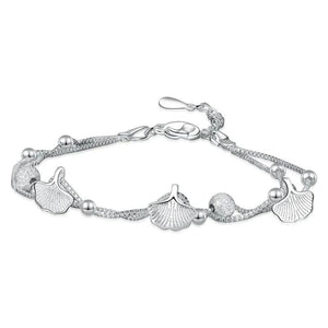 Lucky Apricot Leaf Bracelets Women Forest Double Layer Girls Birthday Gift