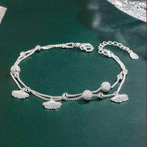 Lucky Apricot Leaf Bracelets Women Forest Double Layer Girls Birthday Gift
