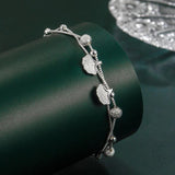 Lucky Apricot Leaf Bracelets Women Forest Double Layer Girls Birthday Gift