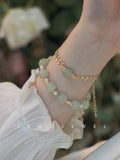 Retro French Minority Hetian Jade Bracelet All-Match Jewelry