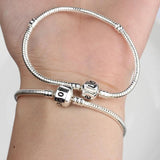 Charm Bracelet Love Alloy Snake Chain Bracelet 1pcs