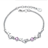 Dolphin Crystal Bracelet for Women Adjustable Sweet Jewelry