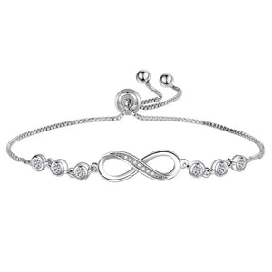 Infinite Love Loop Bracelet Women Zircon Birthday Gift