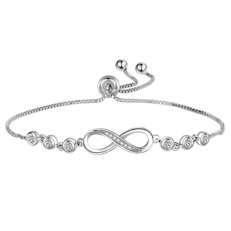 Infinite Love Loop Bracelet Women Zircon Birthday Gift