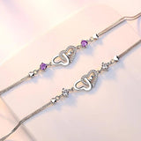 Fashionable Heart Shaped Zircon Bracelet for Women