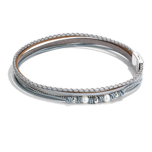 Vintage Style PU Leather Bracelet with Magnetic Buckle, Birthday Jewelry Gift