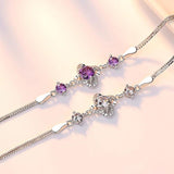 Sweet Seven Colored Zircon Bracelet for Women Birthday Gift