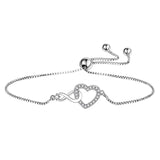Heart Shaped Bracelets Women Crystal Zircon Jewelry