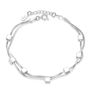 Geometric Pentagram Bracelets Double Snake Bone Chain Jewelry
