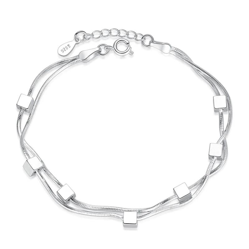 Geometric Pentagram Bracelets Double Snake Bone Chain Jewelry