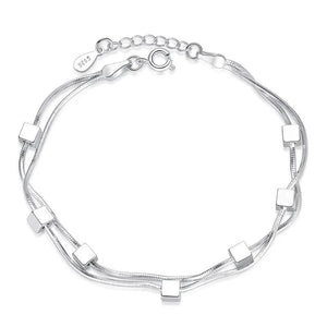 Geometric Pentagram Bracelets Double Snake Bone Chain Jewelry