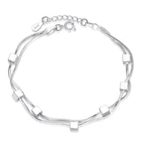 Geometric Pentagram Bracelets Double Snake Bone Chain Jewelry