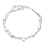 Geometric Pentagram Bracelets Double Snake Bone Chain Jewelry