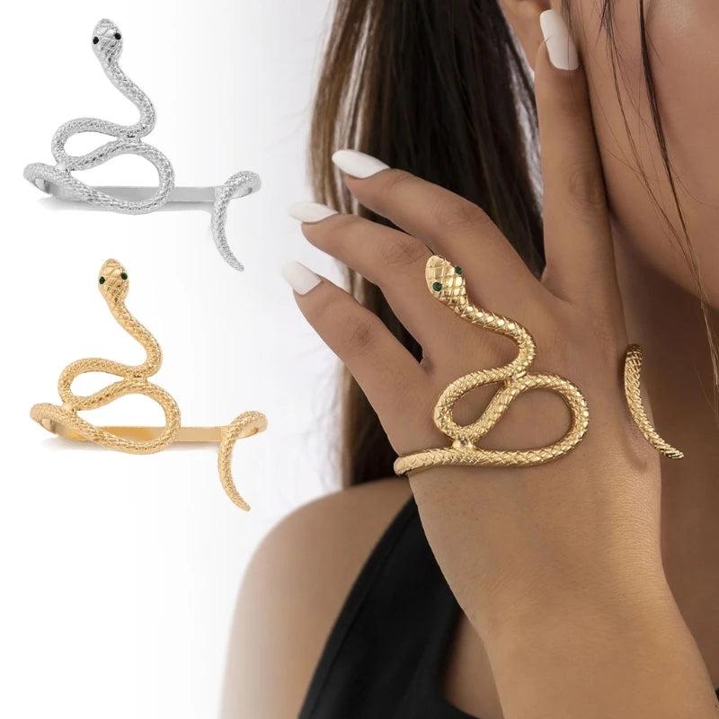 Snake Bracelets Gold/Silver Adjustable Alloy Women Bangles
