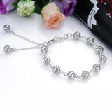 Hollow Out Ball Bracelets Ethnic Retro Silver Plated Birthday Jewelry