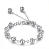 Hollow Out Ball Bracelets Ethnic Retro Silver Plated Birthday Jewelry