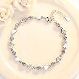 Sweet Zircon Crystal Heart Bracelet Women Edition