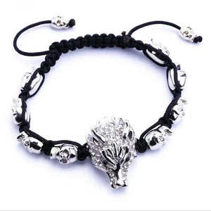 Wolf Bracelet for Men and Women - Adjustable Leather Wristband