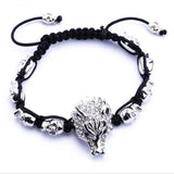 Wolf Bracelet for Men and Women - Adjustable Leather Wristband