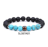 Natural Gemstone Bracelet Amethysts Tiger Eye Lapis Lazuli Yoga Bracelet