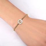 CZ 26 Alphabet Letter Charm Bracelet Copper A-Z Initial Chain Women