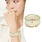 Multilayer Stackable Bead Bracelets Set Multicolor Jewelry