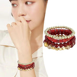 Multilayer Stackable Bead Bracelets Set Multicolor Jewelry