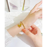 Stainless Steel Clover Pendant Bracelet