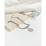 Stainless Steel Clover Pendant Bracelet