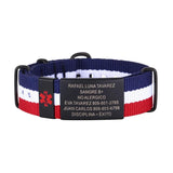 Custom Medical Alert Bracelet Engraved Nylon Wristband